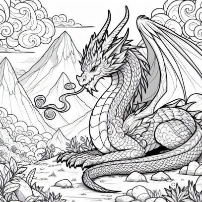 coloriage dragon