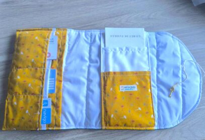 housse de rangement document, housse carnet de santé, housse agenda, accessoires journaling