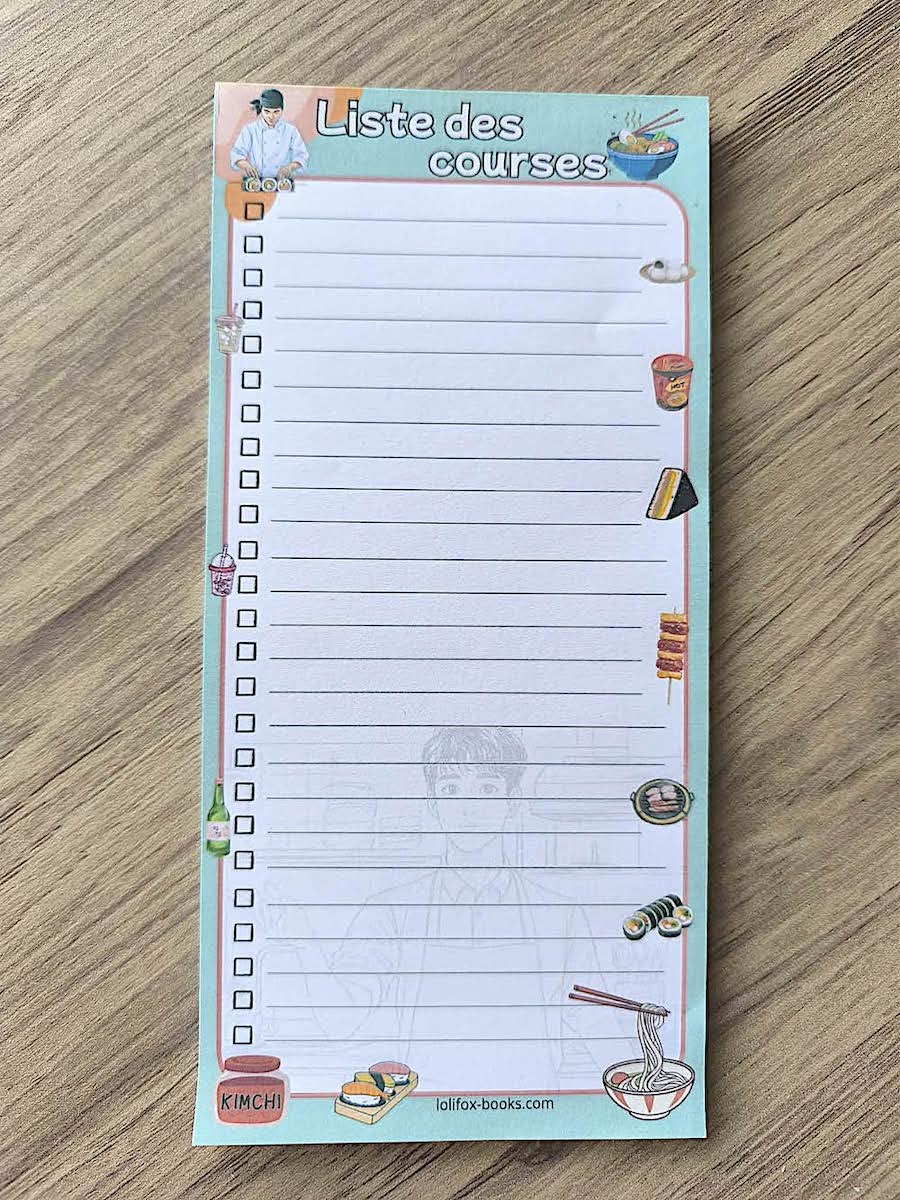 Liste de courses Asie